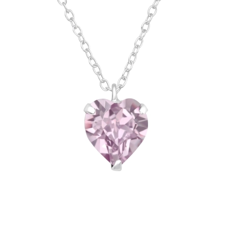 Großes Herz in Lavendelfarbe Valentinstag-Schmuck Schmuck | All4silver