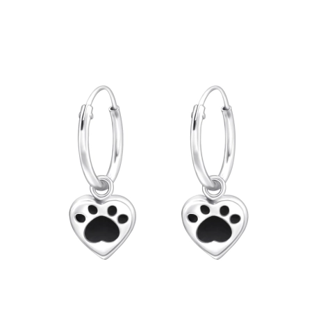 Pfotenabdruck im Herzen Valentinstag-Schmuck Schmuck | All4silver