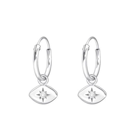 Hängende Sterne Creolen Ohrringe Schmuck | All4silver