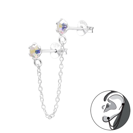 Runde mit einer Kette verbunden Schmuck im Angebot Schmuck | All4silver