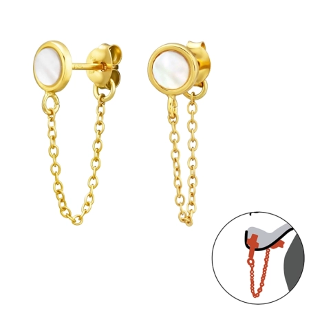 Vergoldet mit Kette Geometrischer Schmuck Schmuck | All4silver