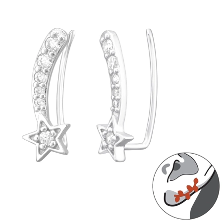 Komet am Ohr Schmuck im Angebot Schmuck | All4silver