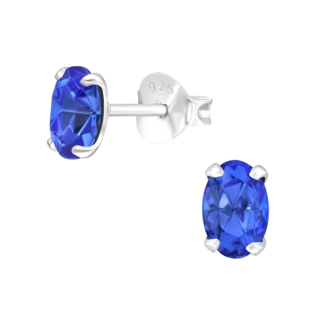 Oval - Silber 925 LaCrystale Ohrstecker