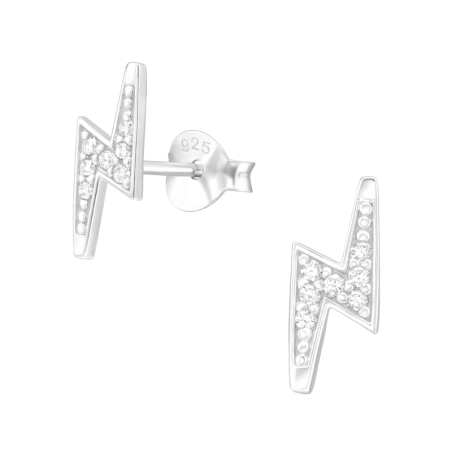 Blesk - Puzet-Ohrringe aus Silber 925 mit Zirkon