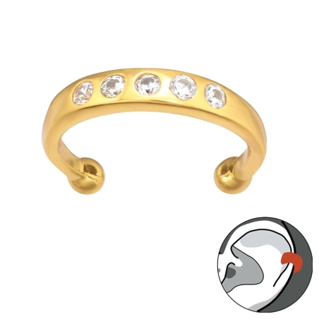 Einfach - Schmuck Silber 925 Einzelne Ohrstecker