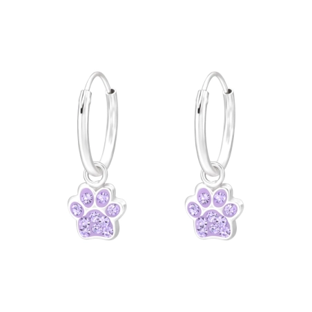 Dangling Paw - 925 Sterling Silber Babyringe mit hängenden Teilen