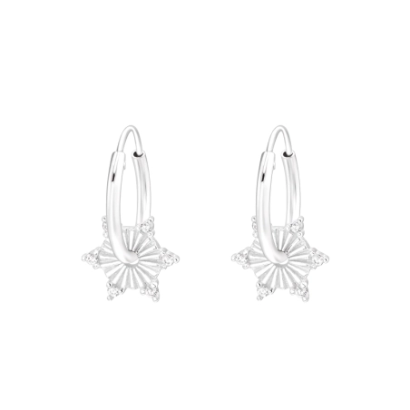 Rillenstern - Schmuck Silber 925 Ringe Ohrringe