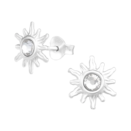 Sun - Jewelry Silber 925 Kristall-Ohrstecker