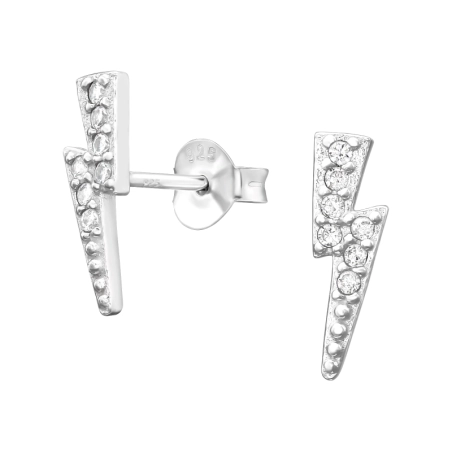 Blesk - Puzet-Ohrringe aus Silber 925 mit Zirkon