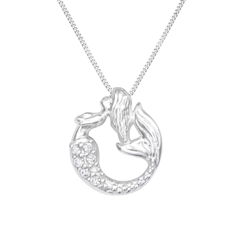 Meerjungfrau - Schmuck Silber 925 Halsketten mit Steinen