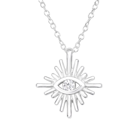 Auge des Bösen - Schmuck Silber 925 Halsketten mit Steinen