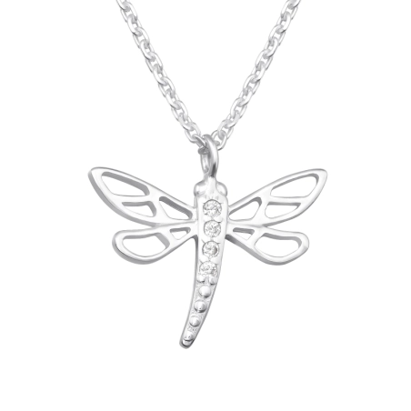 Libelle - Schmuck Silber 925 Halsketten mit Steinen