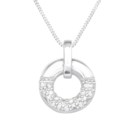 Rund - Schmuck Silber 925 Halsketten mit Steinen