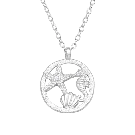 Sea World - Schmuck Silber 925 Halsketten mit Steinen