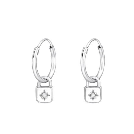 Ringe mit Vorhängeschloss - Schmuck Silber 925 Ringe Ohrringe