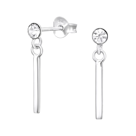 Hanging Wand - Schmuck Silber 925 Kristall Ohrstecker