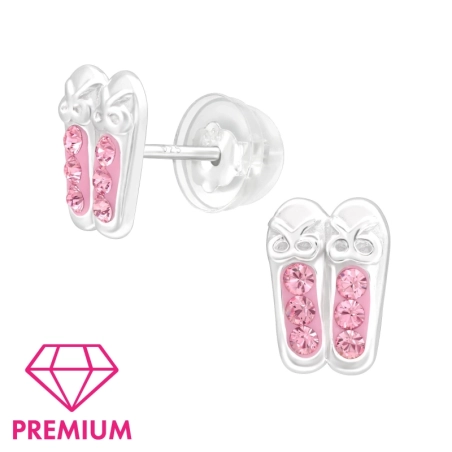 Ballerinas - Premium - Ohrstecker aus 925er Sterlingsilber mit Steinen