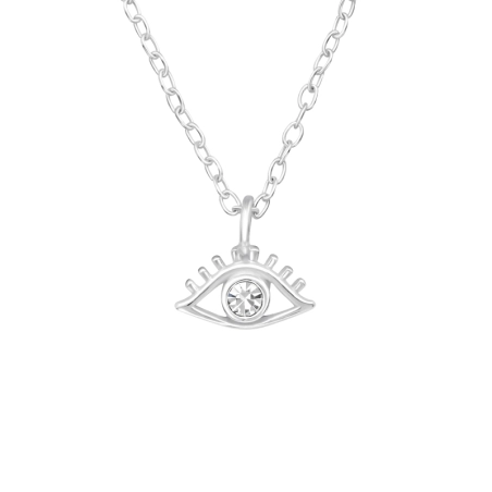 Evil Eye - Halsketten aus Sterlingsilber 925 mit Steinen