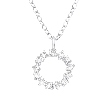 Kranz mit Steinen - Schmuck Silber 925 Halsketten mit Steinen