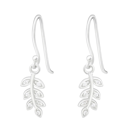 Briefe Ohrringe mit Zirkonia Steinen Schmuck | All4silver