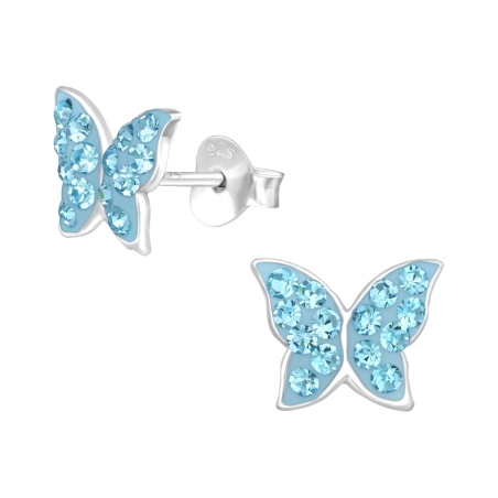 Schmetterling Ohrstecker mit Steinen Schmuck | All4silver
