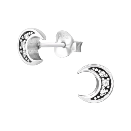 Ein Monat Ohrstecker mit Zirkonia Steinen Schmuck | All4silver