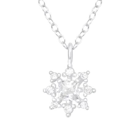 Funkelnd Halskette mit Steinen Schmuck | All4silver