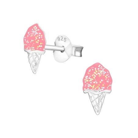 Ice cream - Silber 925 Farbige Ohrstecker