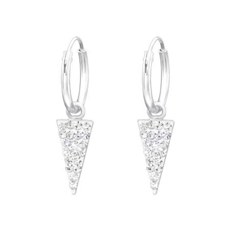 Hängendes Dreieck Creolen Ohrringe Schmuck | All4silver