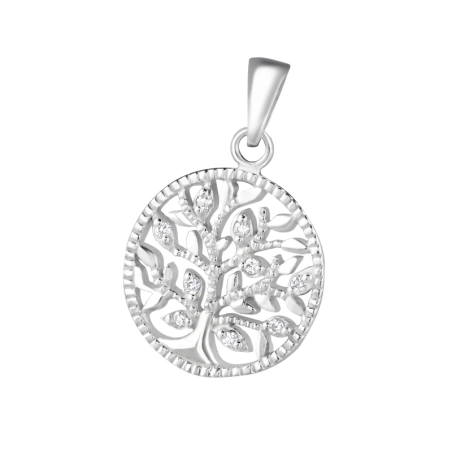 Baum des Lebens Anhänger mit Zirkonia Steinen Schmuck | All4silver