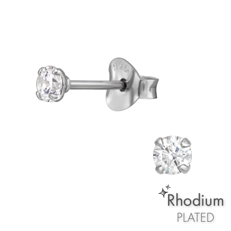Rund 3 mm - Schmuck Silber 925 Basic Ohrringe