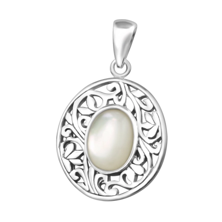 Oval Anhänger ohne Steine Schmuck | All4silver