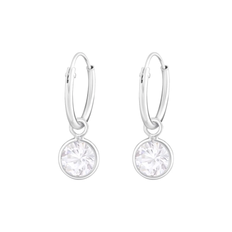Rund - Schmuck Silber 925 Kreise Ohrringe