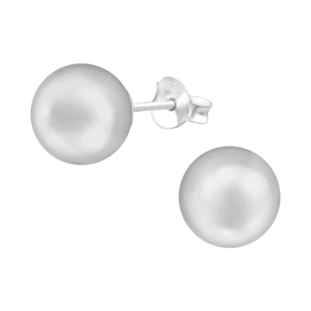 Perle 8mm - Schmuck Ohrstecker aus Silber 925 mit Perle
