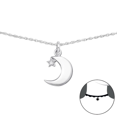 Mond und Stern Sterne, Mond & Sonne Schmuck | All4silver