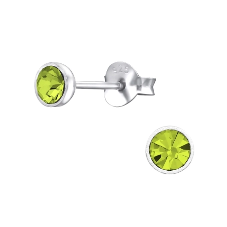 4mm Runde - Einfache Ohrringe aus Sterlingsilber 925