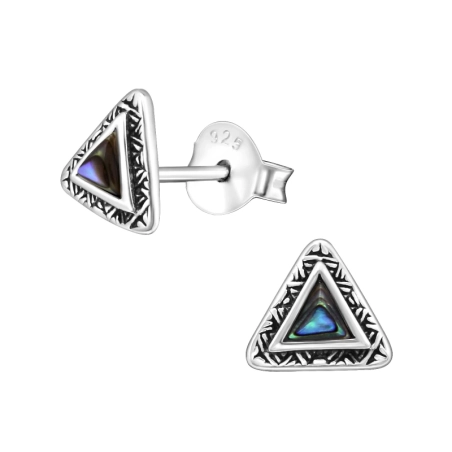 Ethno - Silber 925 Schlichte Ohrstecker