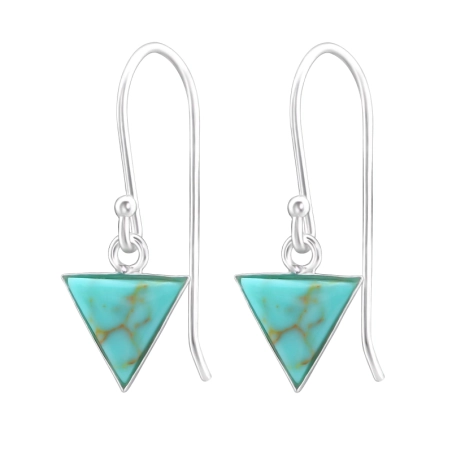 Ein Dreieck Glatte Ohrringe Schmuck | All4silver