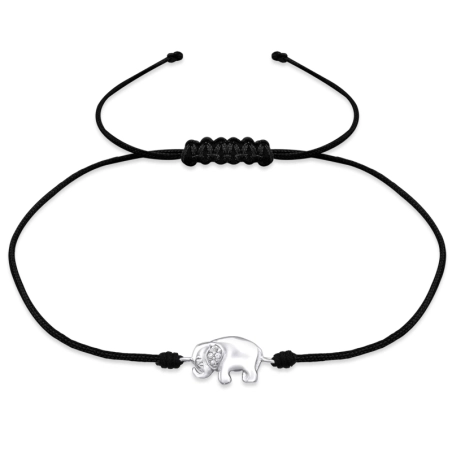 Ein Elefant Armbänder mit Kordeln Schmuck | All4silver