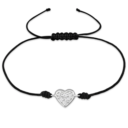 Herzen Armbänder mit Kordeln Schmuck | All4silver