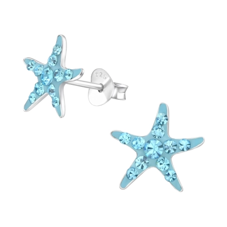 Sterne Ohrstecker mit Steinen Schmuck | All4silver