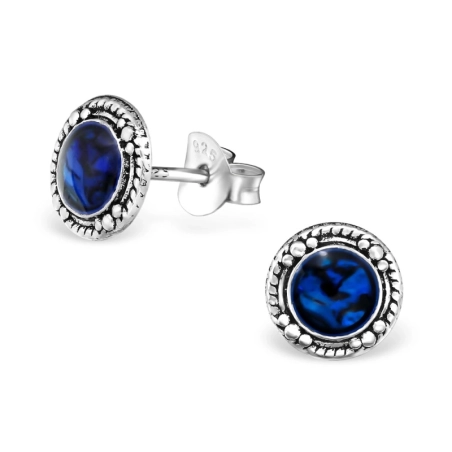 Antiquität Ohrstecker mit Halbedelsteinen Schmuck | All4silver