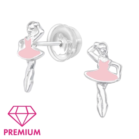 Ballerina – Premium – 925 Sterling Silber farbige Ohrstecker