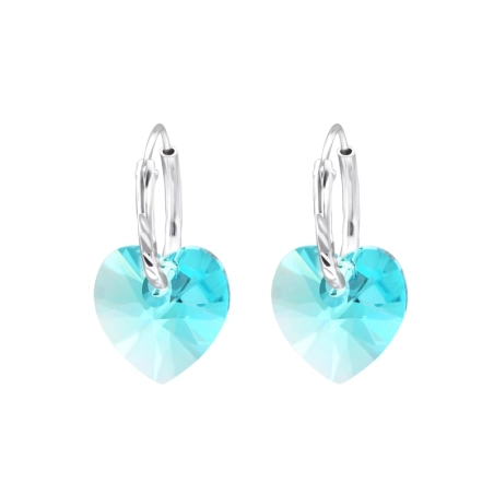 Silbernes Herz Creolen Ohrringe Schmuck | All4silver