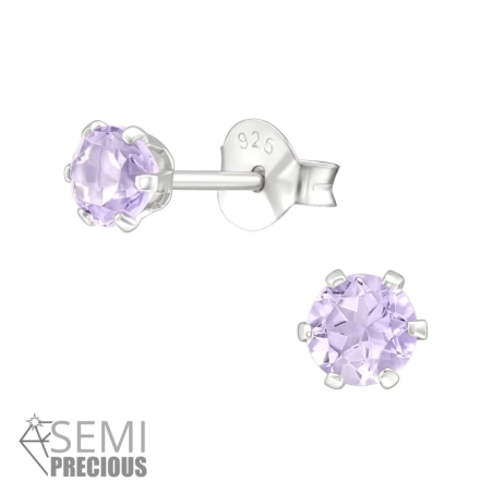 Silber rund Basic Ohrstecker Schmuck | All4silver