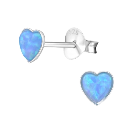 Herzen Ohrstecker mit Halbedelsteinen Schmuck | All4silver