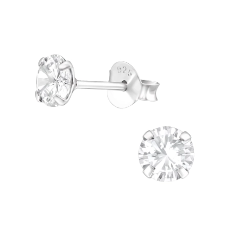 Rund - Basic-Ohrringe aus 925er Silber