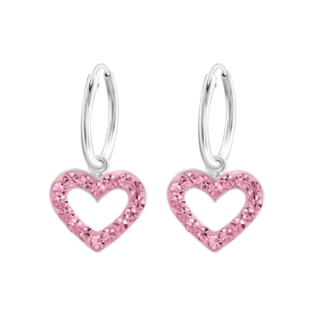 Silbernes Herz Creolen Ohrringe Schmuck | All4silver
