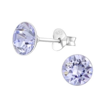 Silberräder mit echten europäischen Kristallen – Lacrystal-Ohrstecker aus 925er-Sterlingsilber