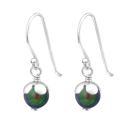 Silberkugeln mit echten europäischen Kristallen - Schmuck Silber 925 Lacrystale Silberohrringe